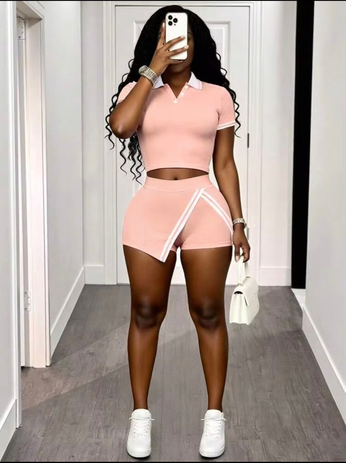 Pink Tennis Two-Piece Set