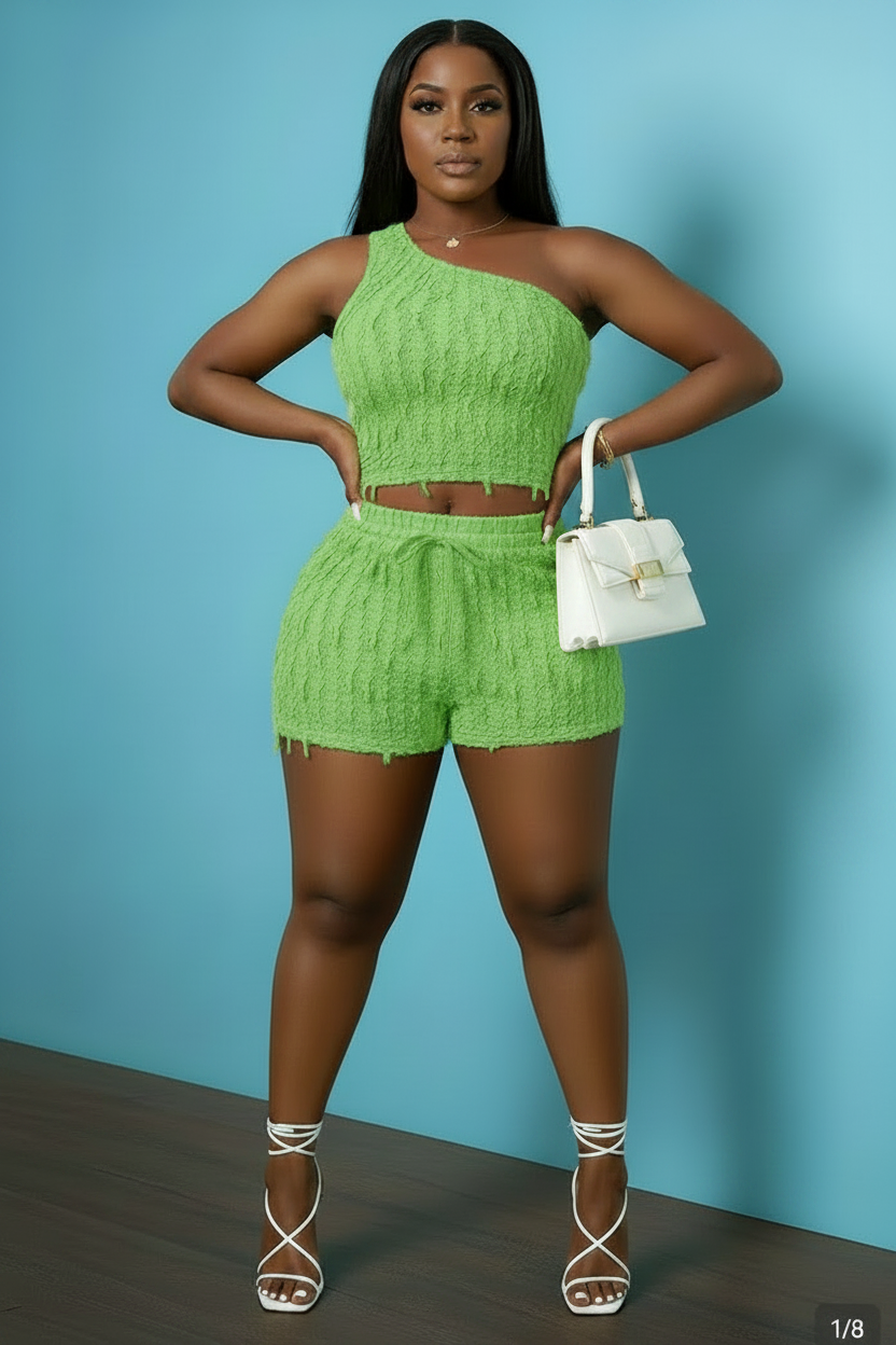 Neon Green Two-Piece Set